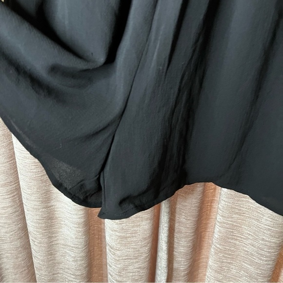 Black Pom Pom Trim Cinched Waist High-neck Romper Size Medium - Picture 8 of 15